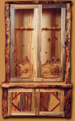 Horn Mountain Living - Hand Carved Gun Cabinet